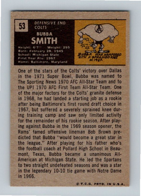 1971 Topps Bubba Smith #53