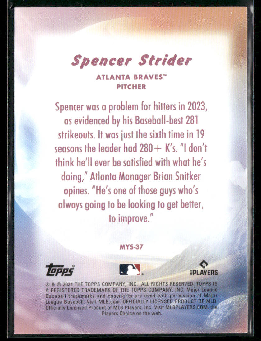 2024 Topps Spencer Strider #MYS-37 Mystical