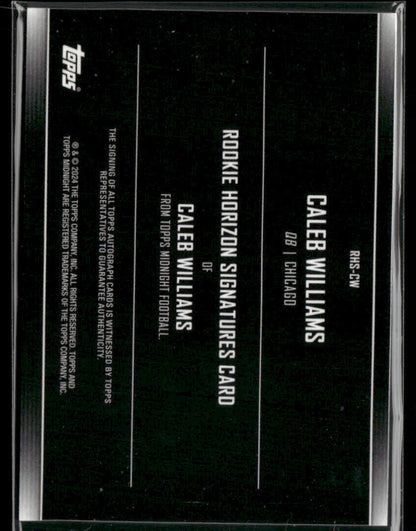 2024 Topps Midnight Caleb Williams #RHS-CW Rookie Horizon Auto
