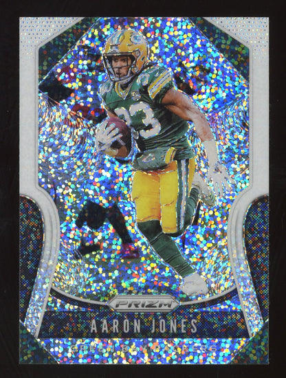 2019 Panini Prizm Aaron Jones #120 White Sparkle Prizm Short Print