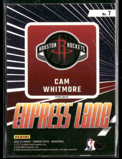 2023-24 Panini Donruss Optic Cam Whitmore #7 Express Lane Holo Rookie Card