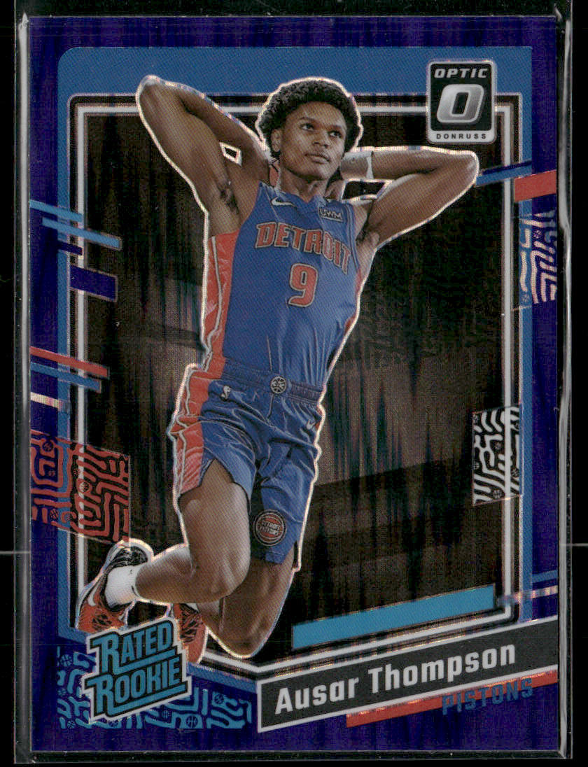 2023-24 Panini Donruss Optic Ausar Thompson #235 Purple Shock Rated Rookie