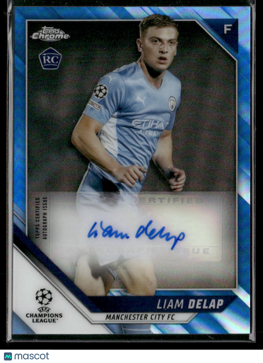 2021-22 Topps Chrome UEFA Champions Liam Delap #CA-LD Blue Auto 014/150 RC