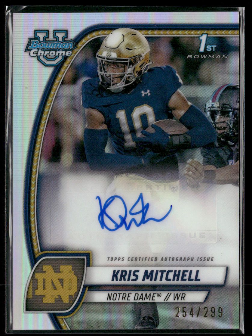 2024 Bowman Chrome Kris Mitchell #10 Refractor Autograph 254/299