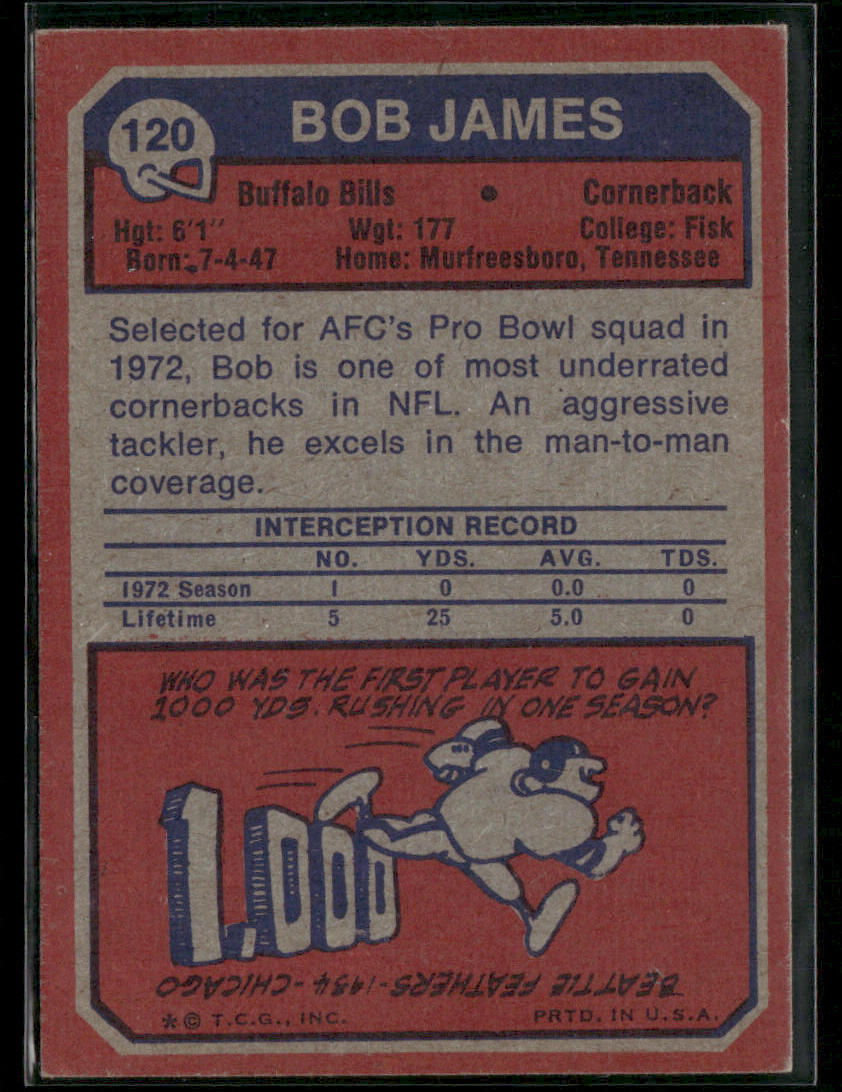 1973 Topps Bob James #120