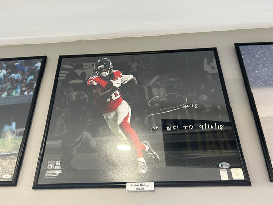 Calvin Ridley Atlanta Falcons Signed Football Photo