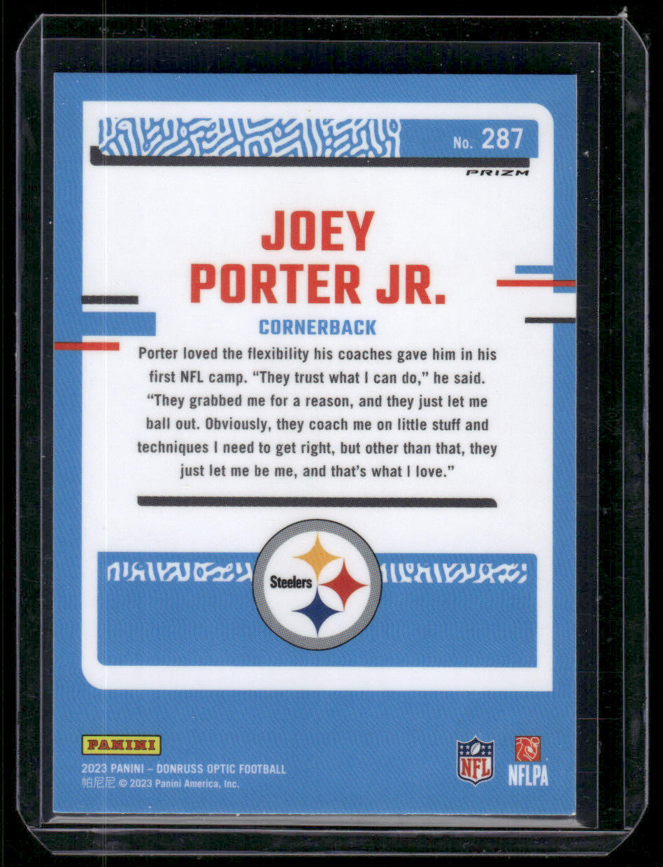 2023 Panini Donruss Optic Joey Porter Jr. #287 Holo Prizm Rated Rookie