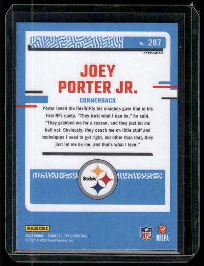 2023 Panini Donruss Optic Joey Porter Jr. #287 Holo Prizm Rated Rookie