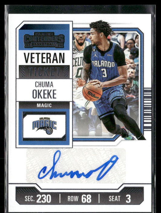 2023-24 Panini Contenders Chuma Okeke #VTR-COM Autograph