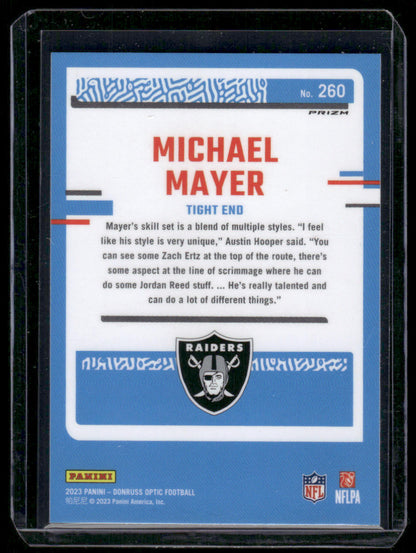 2023 Panini Donruss Optic Michael Mayer #260 Holo Prizm Rated Rookie