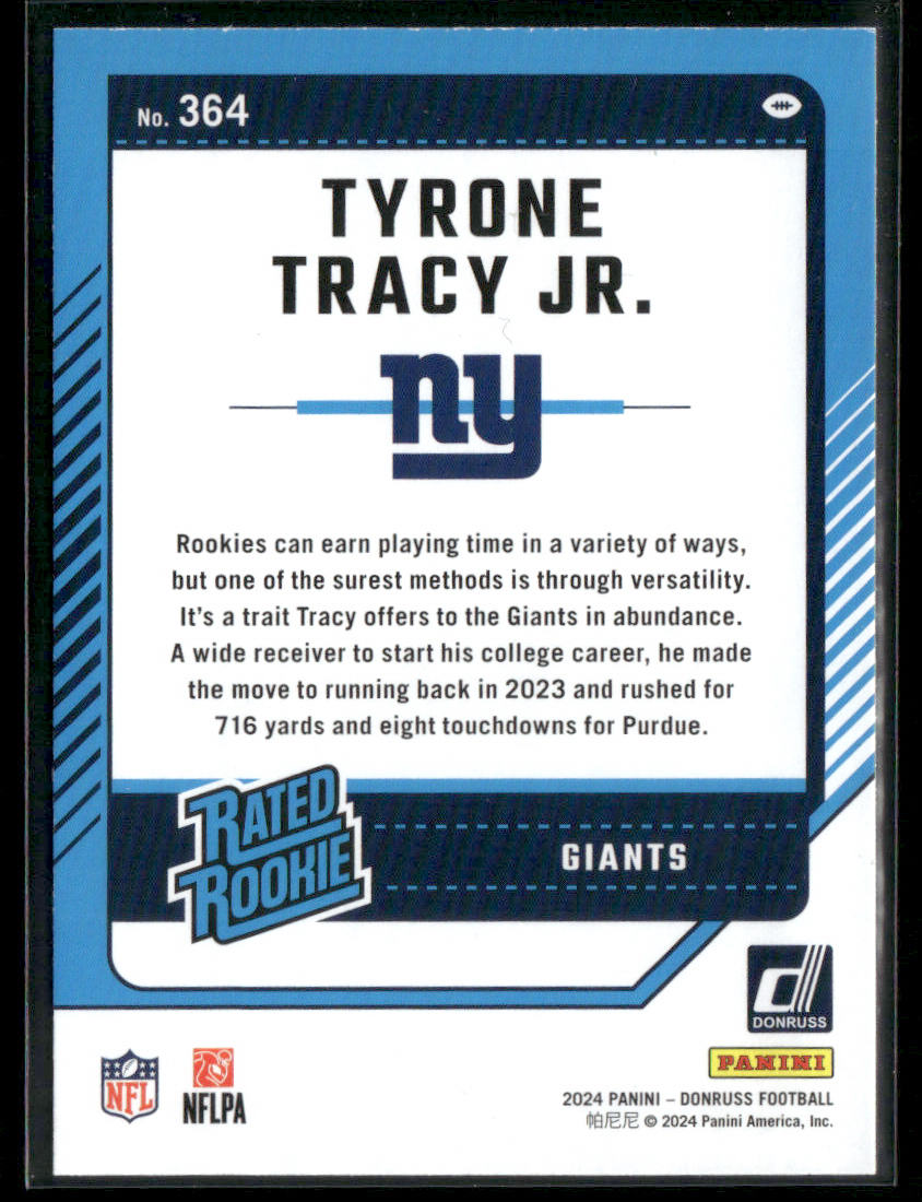 2024 Donruss Tyrone Tracy Jr. #364