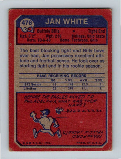 1973 Topps Jan White #476