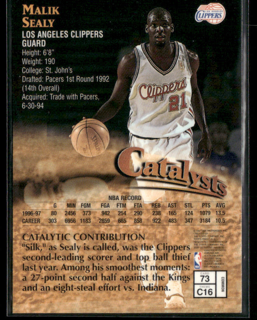 1997-98 Topps Finest Malik Sealy #C16