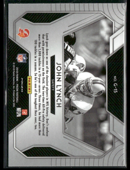 2018 Panini Prizm John Lynch #G-15 Grit Silver