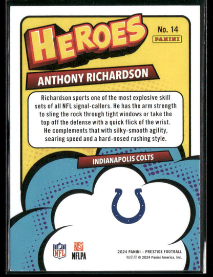 2024 Panini Prestige Anthony Richardson #14 Heroes