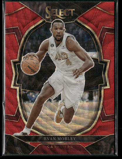 2022-23 Panini Select Evan Mobley #44 Red Wave Prizm