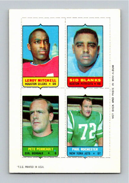 1969 Topps Paul Rochester Pete Perreault Sid Blanks Leroy Mitchell