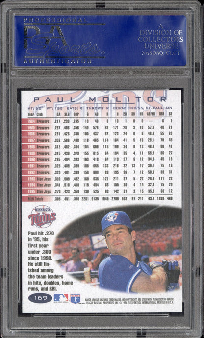 1996 Fleer Paul Molitor #169 PSA 10