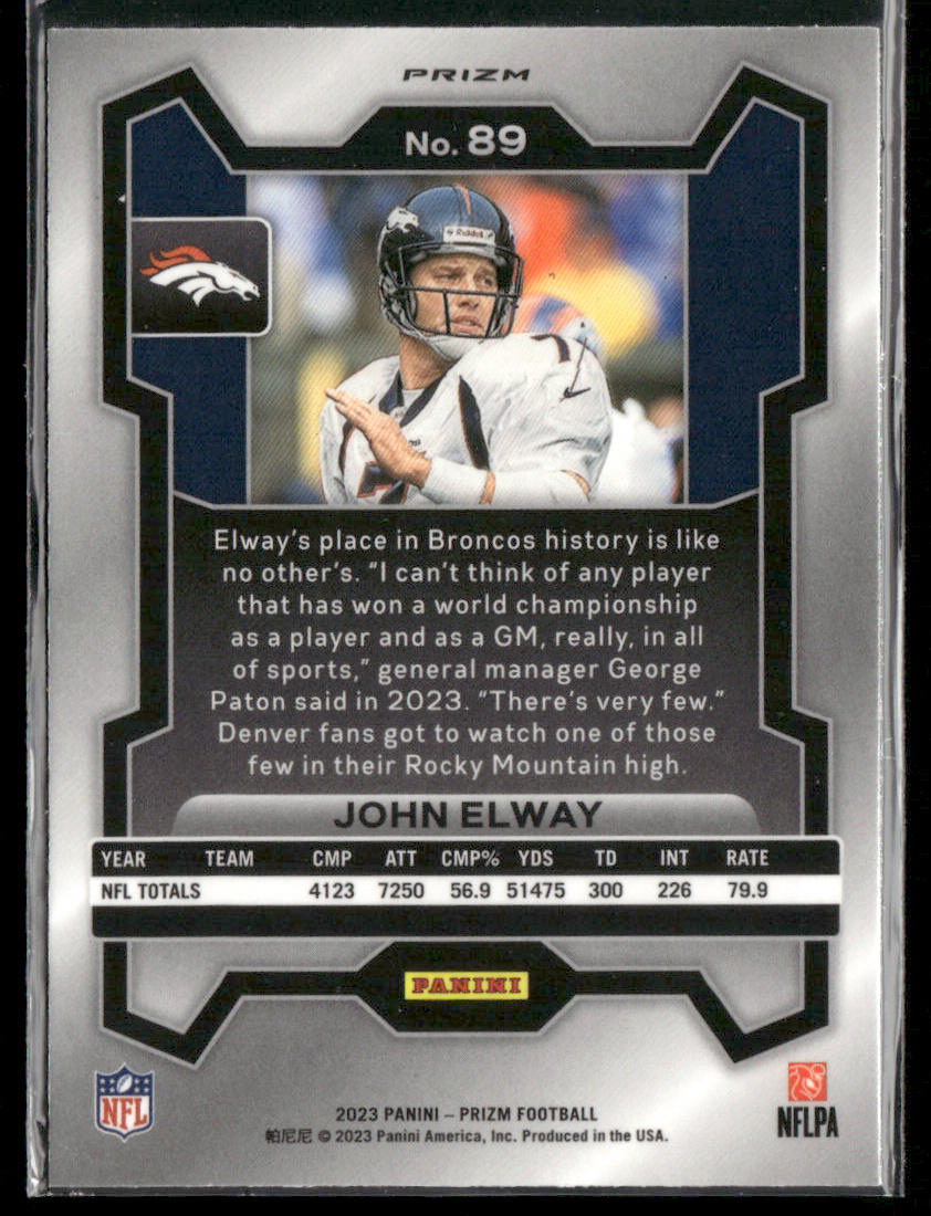 2023 Prizm John Elway #89 Silver Prizm