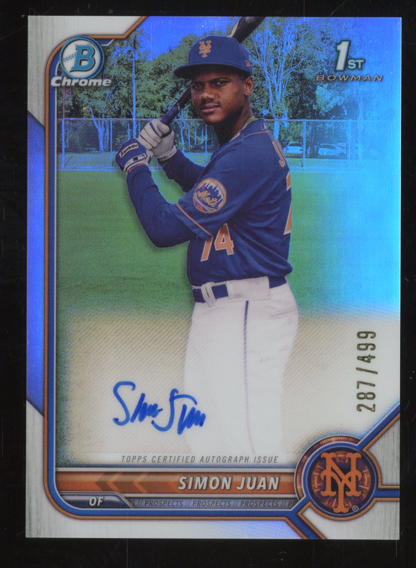 2022 Bowman Chrome Simon Juan #CPA-SJ Prospect Autographs 287/499