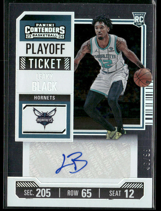 2023-24 Panini Contenders Leaky Black #149 Autograph Rookie