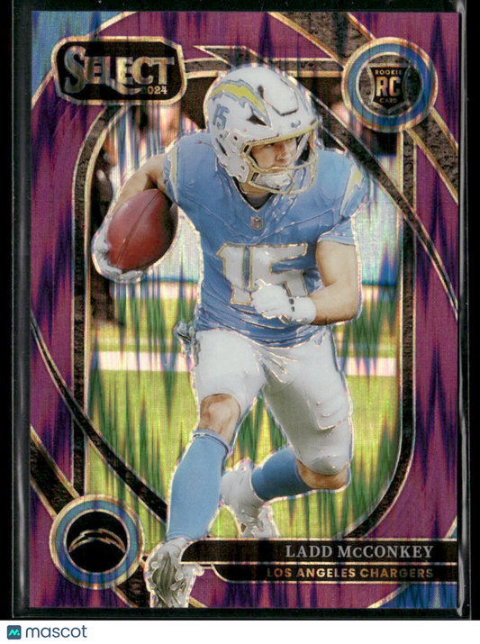 2024 Panini Select Ladd McConkey #268 Purple Shock Prizm 354/360