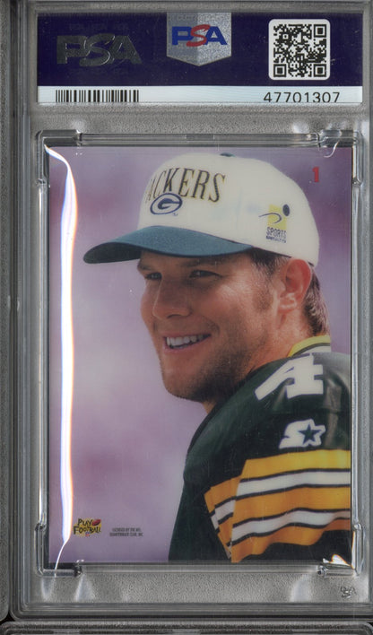 1996 Playoff Contenders Leather Brett Favre #1 Leather PSA 10