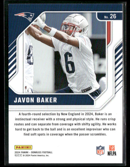 2024 Panini Donruss Football Javon Baker #26