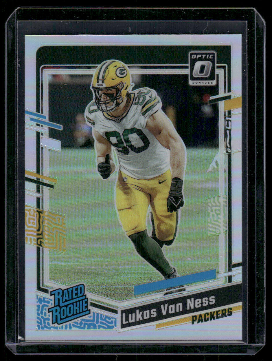 2023 Panini Donruss Optic Lukas Van Ness #240 Holo Prizm Rated Rookie