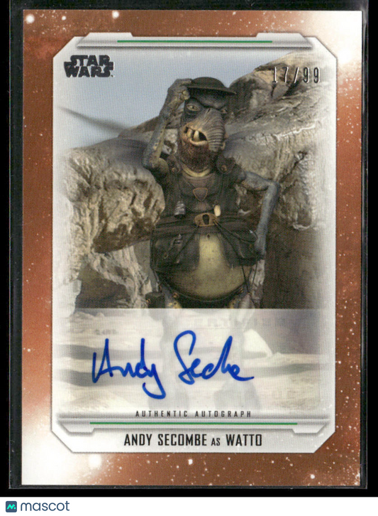 2019 Topps Star Wars Skywalker Saga Andy Secombe/Watto Auto 17/99 #A-ASW