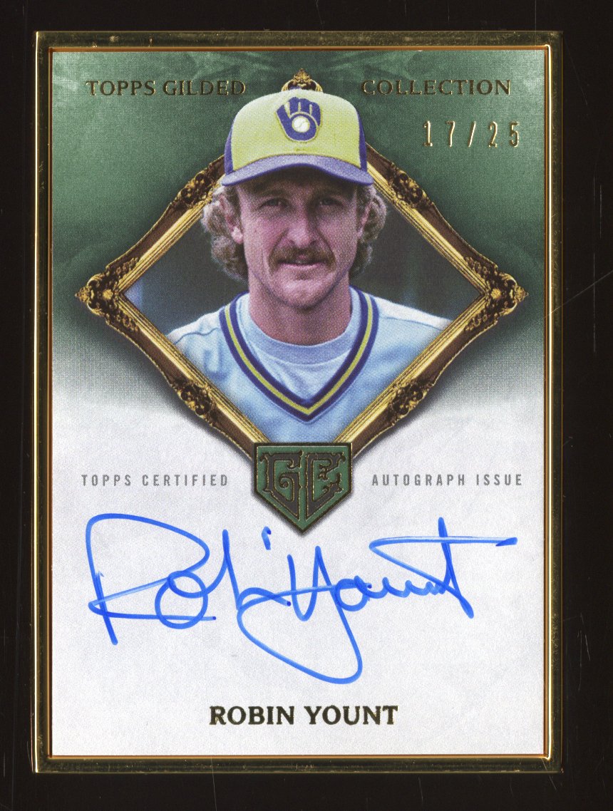 2023 Topps Gilded Collection Robin Yount #HAFA-RY Gold Framed Autograph /25