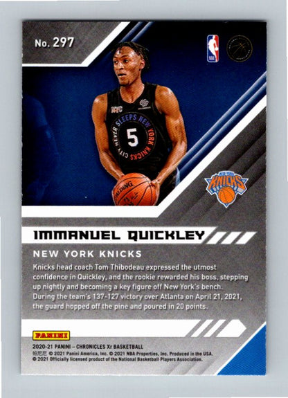 2020-21 Panini Chronicles Immanuel Quickley #297