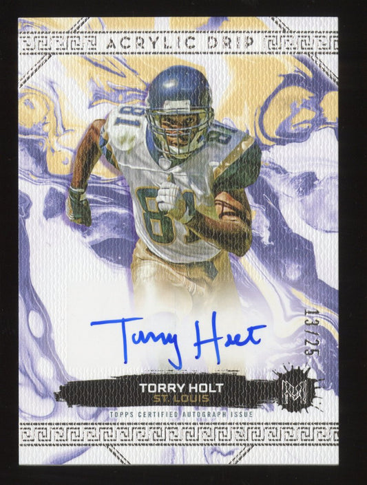 2024 Topps Motif Football Torry Holt #AD-TH Acrylic Drip Autograph 13/25