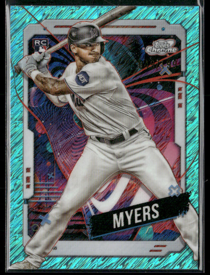 2024 Topps Chrome Cosmic Dane Myers #152 Aqua Equinox /199 Rookie