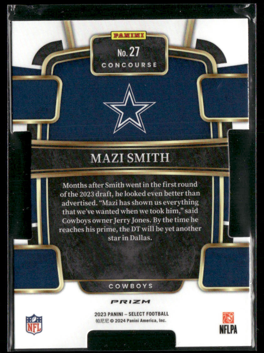 2024 Panini Select Mazi Smith #27 red/black Die-Cut