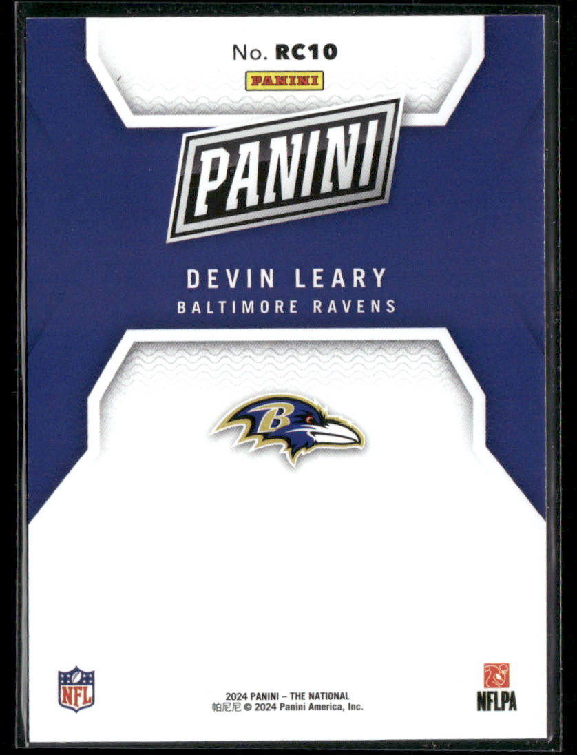 2024 Panini National Devin Leary #RC10 Gold /199