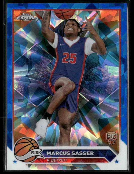 2023 Topps Chrome Sapphire Marcus Sasser #140 Rookie