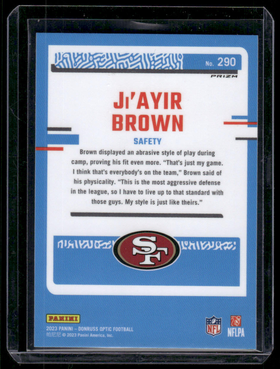 2023 Panini Donruss Optic Ji'Ayir Brown #290 Holo Prizm Rated Rookie