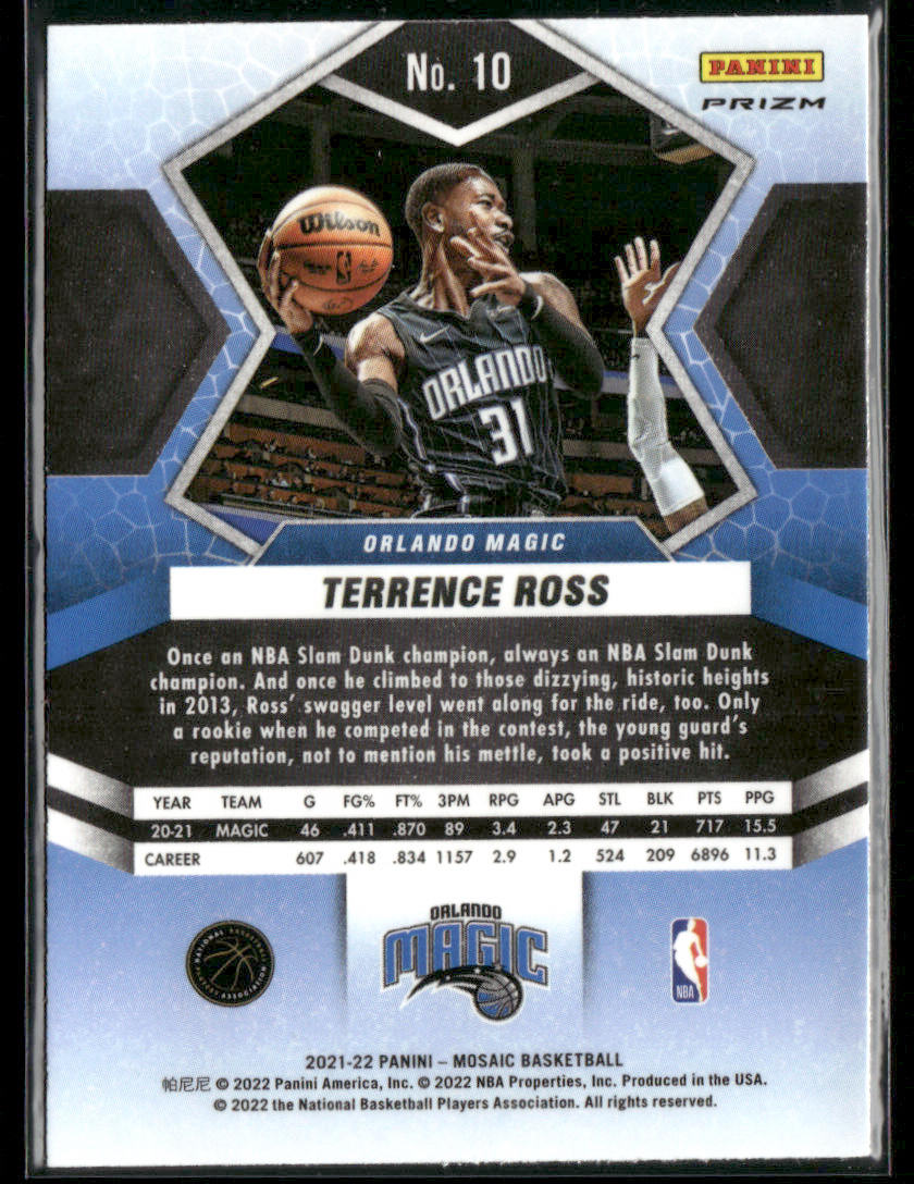 2021-22 Panini Mosaic Basketball Terrence Ross #10 Gold Wave