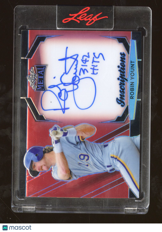 2024 Leaf Metal Robin Yount #MI-RY1 Red Inscriptions Auto 59/100