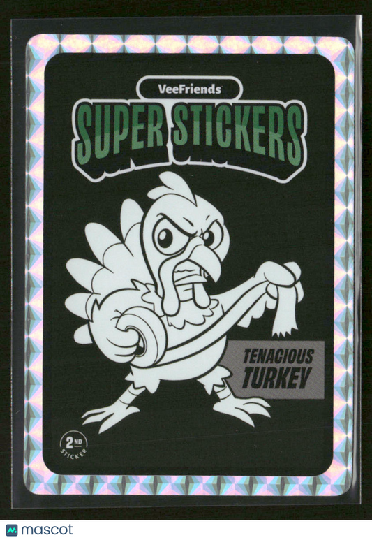 2025 VeeFriends Super Stickers Manga Series Tenacious Turkey Black And White SP