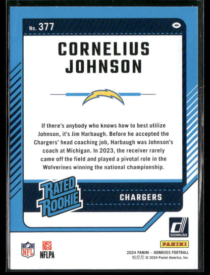 2024 Panini Donruss Cornelius Johnson #377