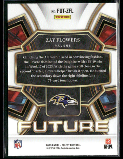 2023 Panini Select Zay Flowers #FUT-ZFL Future