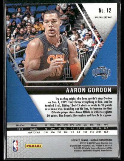 2019 Panini Mosaic Aaron Gordon #12 Genesis Short Print