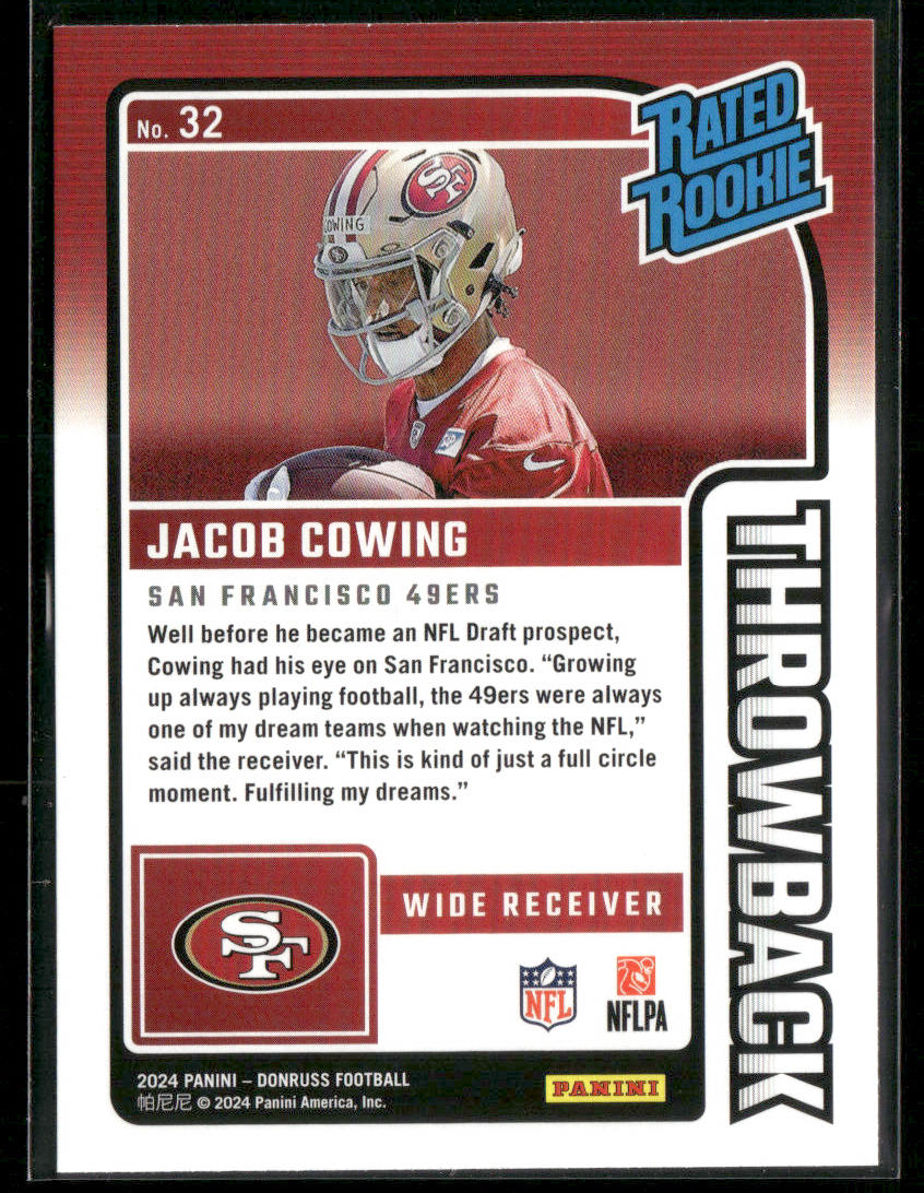 2024 Panini Donruss Jacob Cowing #32