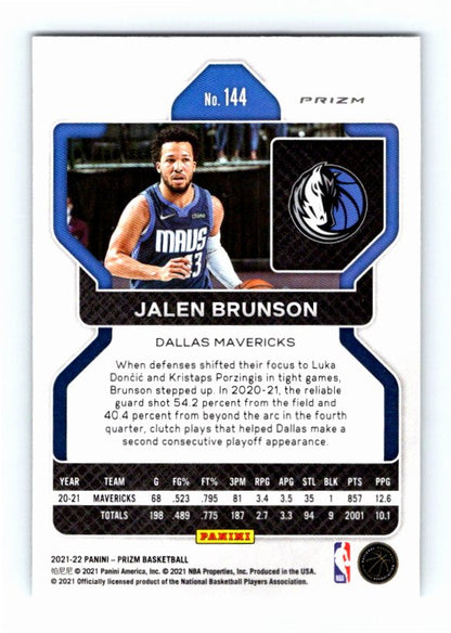 2021 Panini Prizm Jalen Brunson #144 Wave