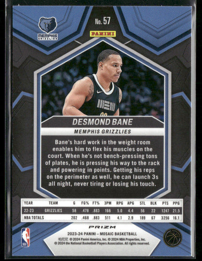 2023-24 Panini Mosaic Desmond Bane #57 Green