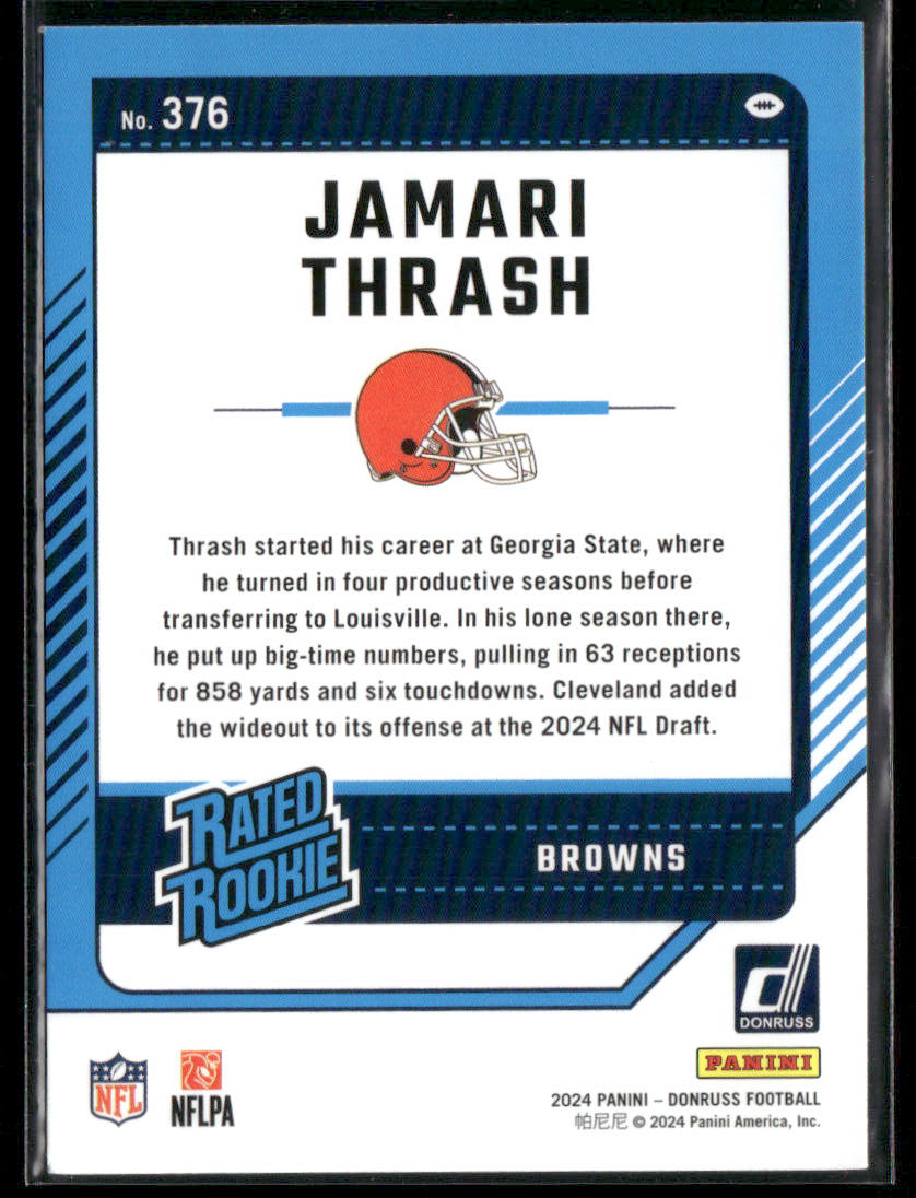 2024 Panini Jamari Thrash #376 Press Proof Red Rated Rookie