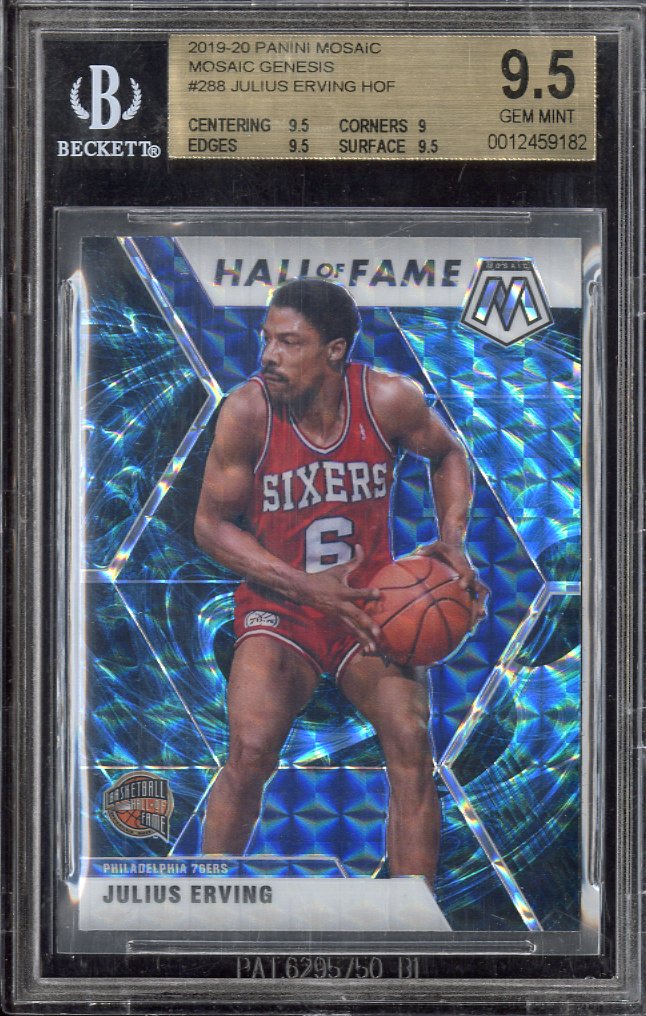 2019-20 Panini Mosaic Mosaic Genesis Julius Erving HOF #288 BGS 9.5