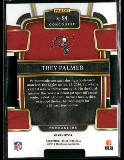 2023 Panini Select Trey Palmer #94 Black & Green Die-Cut Rookie